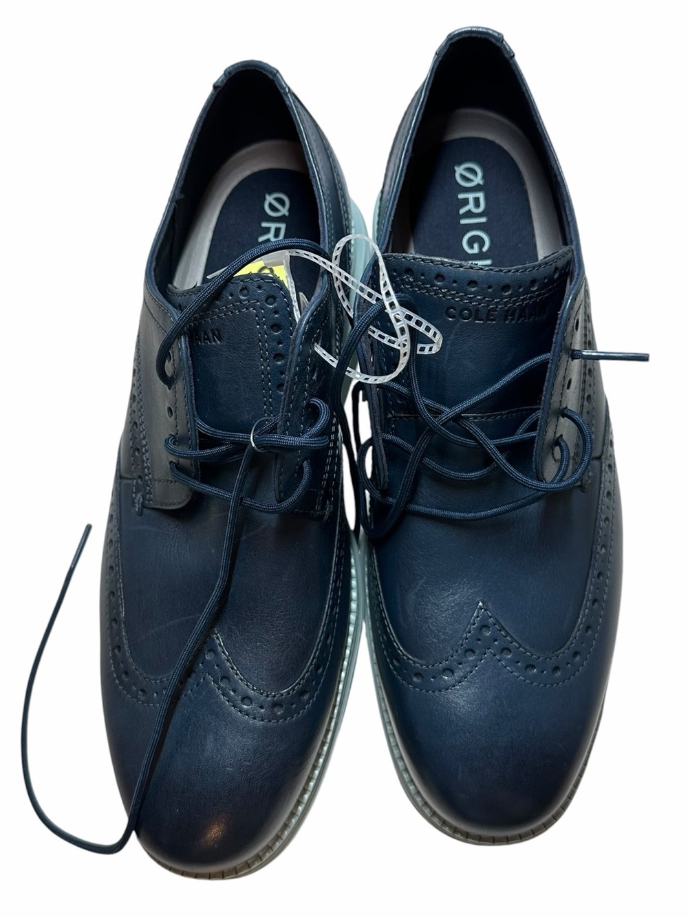 Cole Haan ØriginalGrand Wingtip Oxford Navy Blue Leather Shoes Women’s 9M NEW